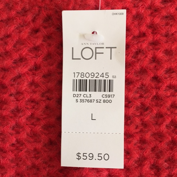 NWT LOFT Honeycomb Textural Knit Pullover Sweater, size Large ❤️ - Picture 8 of 12